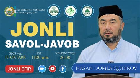 🔴 Hasan domla Qodirov bilan jonli savol-javob | 15.10.2022 @al ...
