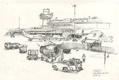 Airport Sketch at PaintingValley.com | Explore collection of Airport Sketch