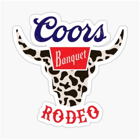 Rodeo Coors Banquet Vintage Cow Print Sticker By Asteea Redbubble