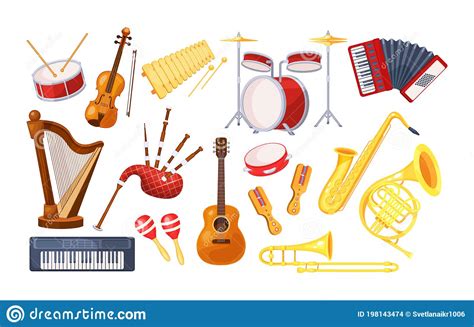 Various Musical Instruments Cartoon Vector CartoonDealer 53725287