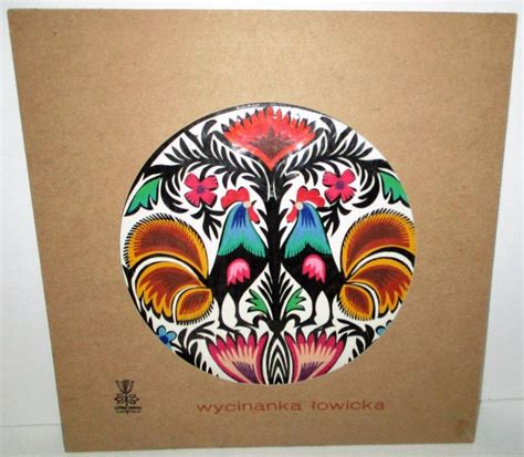 Vintage Wycinanka Lowicka Polish Folk Art Papercut Paper Cut Roosters