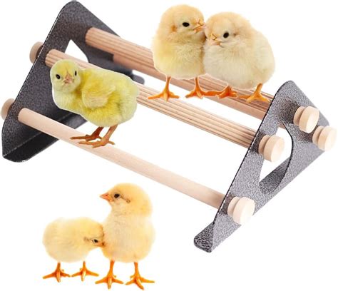 Cuffup Chicken Perch Chicken Toys For Coop Durable Chick Jungle Gym Strong Wood