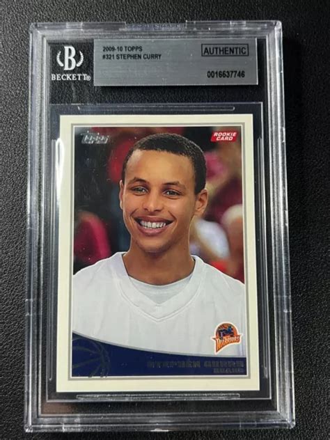 Stephen Steph Curry Bgs Authentique Topps Basket Ball