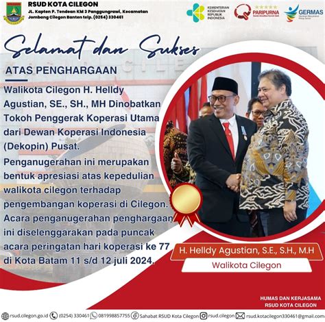 RSUD Kota Cilegon Selamat Dan Sukses Untuk Walikota Cilegon Atas