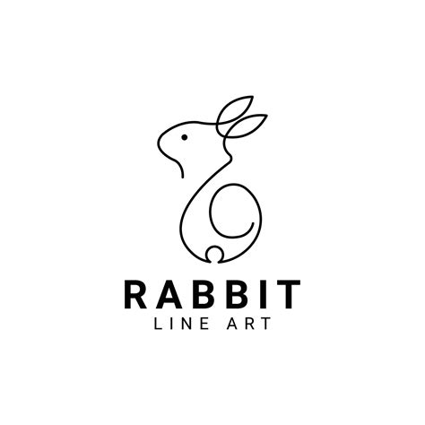 Minimal Creative Line Art Logo Of Rabbit Abstract Bunny Logo 13799550