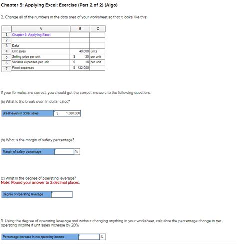 Solved Chapter 5 Applylng Excel Exerclse Part 2 Of 2 Chegg