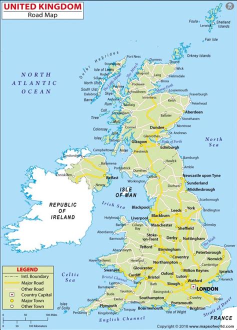 Uk Road Map | United Kingdom Highway Map within Printable Road Maps Uk ...