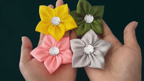 DIY Bunga Flower Souvenir Cara Membuat Bross Dari Pita