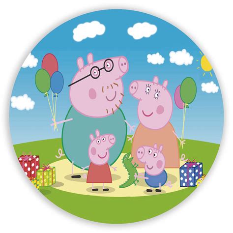 Painel Redondo Peppa Pig Sublimado D Sublitex Pain Is Sublimados