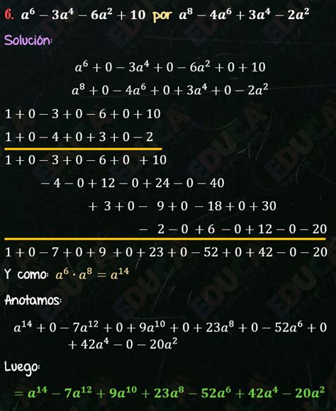 Solución Ejercicio 45 Multiplicación por coeficientes separados