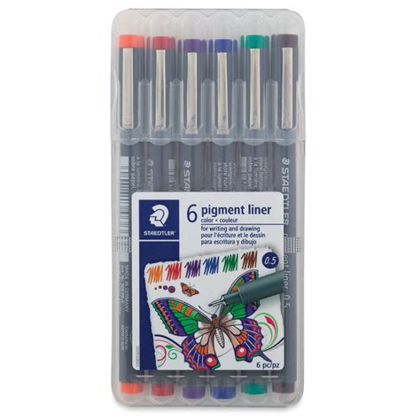 Staedtler Color Pigment Liners 308 Set Of 6 30805sb6