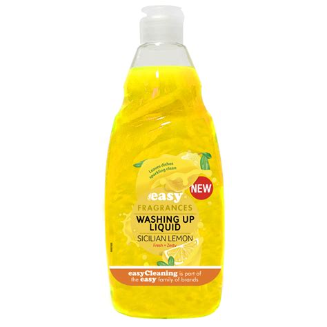 Easy Fragrances Sicilian Lemon Washing Up Liquid 1L EasyCleaning UK