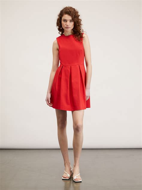 Short Dress With Pleated Skirt