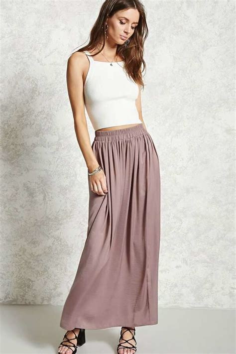 Love21 Love 21 Contemporary Woven Maxi Skirt Maxi Skirt Skirts Maxi