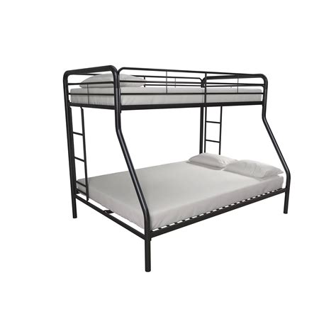 Dhp Dusty Twin Over Full Metal Bunk Bed With Secured Ladders Black