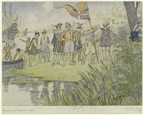 Capt John Smith Landing In Jamestown Virginia 1607 Nypl Digital