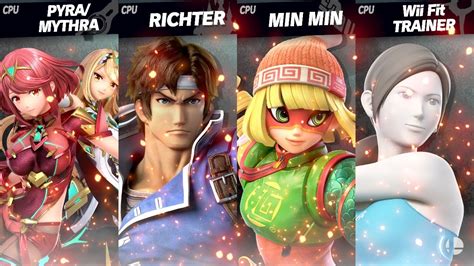 Smash For Fun Pyra Mythra Aiges Vs Richter Vs Min Min Vs Wii Fit