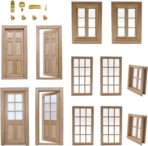 Amazon Iland Miniature Dollhouse Doors Dollhouse Windows