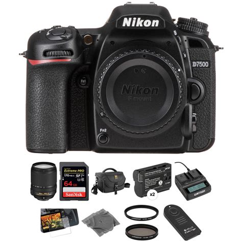 Nikon D7500 DSLR Camera with 18-140mm Lens Deluxe Kit B&H Photo