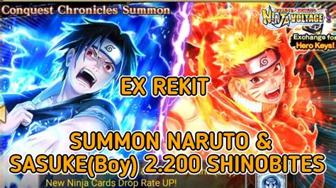 Summon 2 200 Shinobite On NARUTO Boy SASUKE Boy Ex Rekit NARUTO X