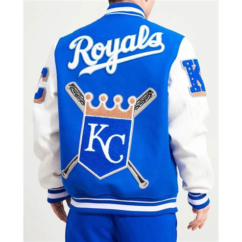 Royal Blue And White Woolleather Kansas City Royals Mashup Varsity