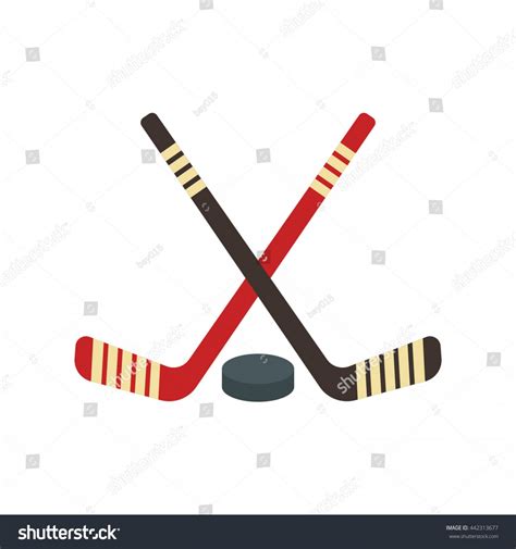 Crossed Hockey Sticks Vector At Collection Of Crossed