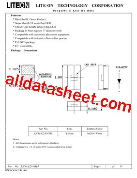 LTW C281DS5 14 Datasheet PDF Lite On Technology Corporation