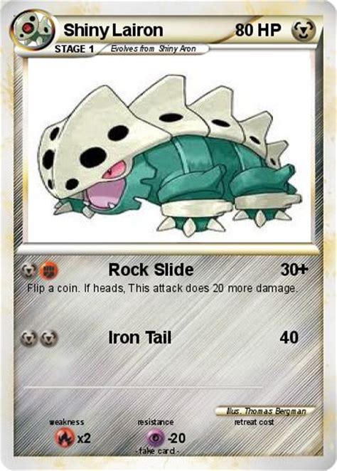 Pokémon Shiny Lairon - Rock Slide - My Pokemon Card