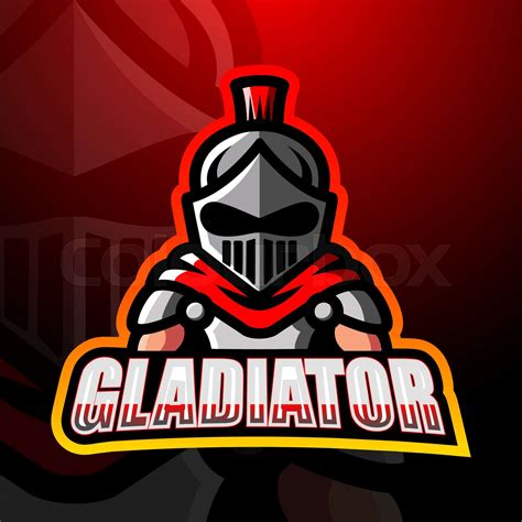 Gladiator Esport Mascot Logo Design Stock Vector Colourbox