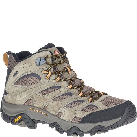 Merrell Mens Moab 3 Mid Gtx Wide Hiking Boots Walnut Elliottsboots