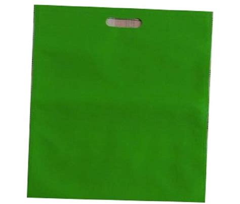 Plain Green D Cut Non Woven Bag For Shopping At Rs 40 Piece In