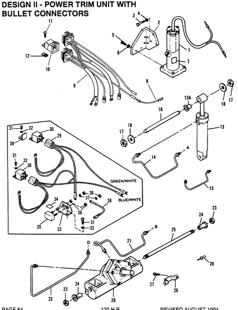 Design Ii Power Trim Unit With Bullet Connectors Mercury Outboard