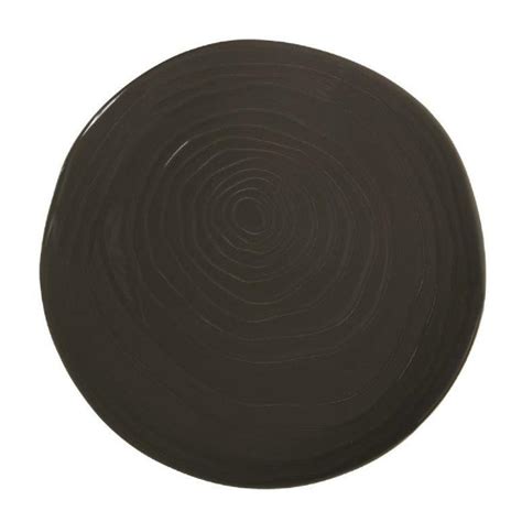 Assiette Coupe Plate Rond Gris Porcelaine Cm Teck Pillivuyt