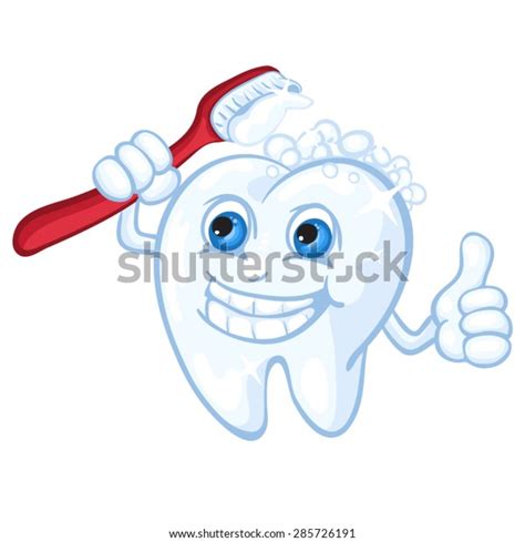 Cute Cartoon Tooth Toothbrush Stock Vector Royalty Free 285726191