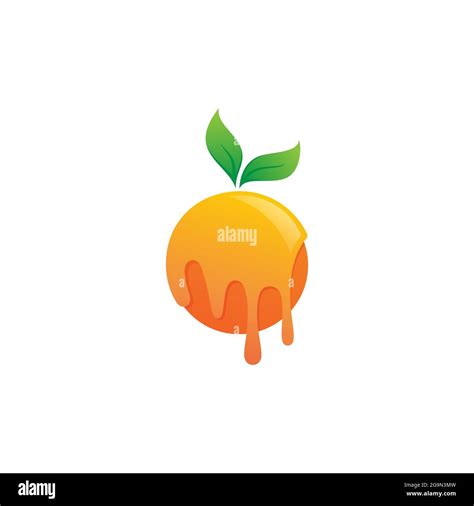 Orange Logo Design Vector Icon Illustration Design Stock Vector Image