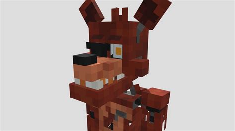 Minecraft Foxy The Pirate Fox Fnaf Download Free 3d Model By Usernofound 482a9ec Sketchfab