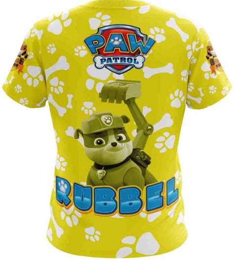 Camisa Infantil Personalizada Patrulha Canina Rubble Elo