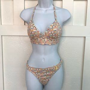 Bcbgmaxazria Swim Colorful Halter Bikini Set Gem