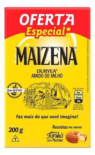 Farinha Maizena Duryea de amido milho sem glúten 200 g MercadoLivre