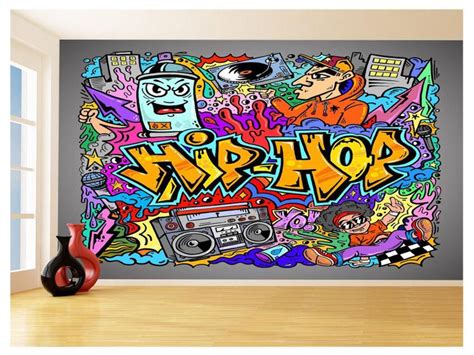 Papel De Parede D Arte Graffiti Mural Hip Hop M Tra Voc