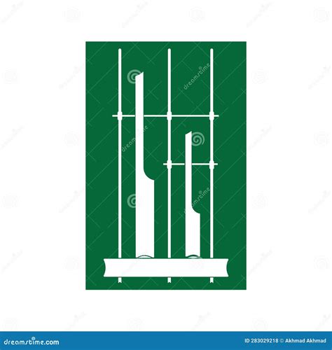 Angklung Icon Or Logo In Pastel Color Vector Illustration