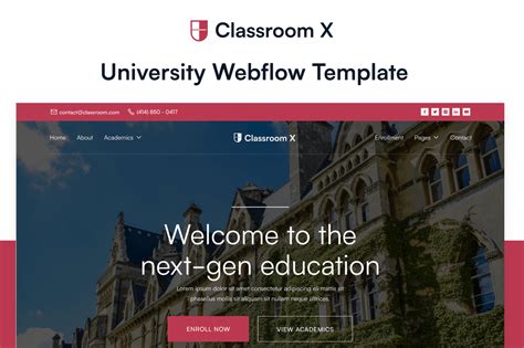 Classroom X University Webflow Template Brix Templates Webflow