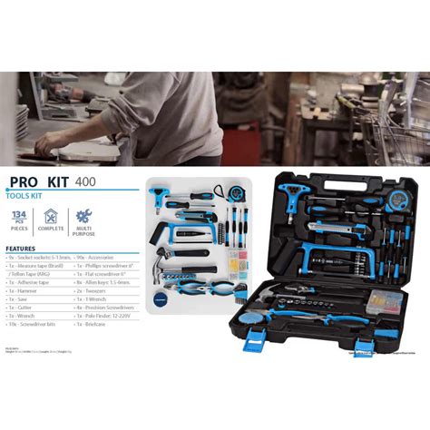 Set De Herramientas Manuales Blaupunkt PRO KIT 400 Multi Uso 134 Piezas