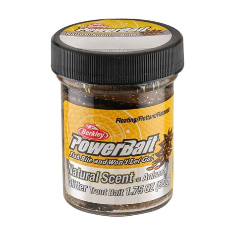 Berkley Powerbait Natural Scent Trout Dough Bait Glitter Blackbrown