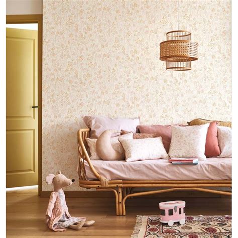 Papel De Parede Infantil Jardim Selvagem Rosa Nude Once Upon A Time Ouat