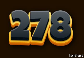 278 Text Effect and Logo Design Number