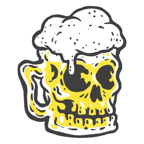 A Beer Mug Shaped Like A Skull Png Svg Design For T Shirts