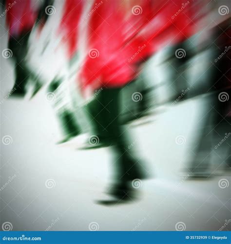 Commuters Crossing at Rush Hour Stock Image - Image of adult, abstract