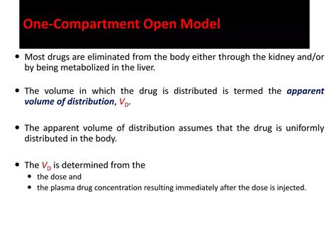 Pharmacokinetics Biopharmaceutics One Compartment Model Iv Bolus Ppt