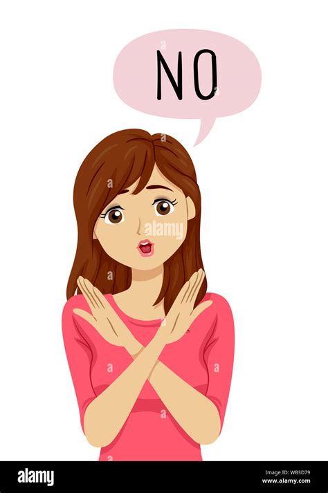 Girl Saying No Clipart